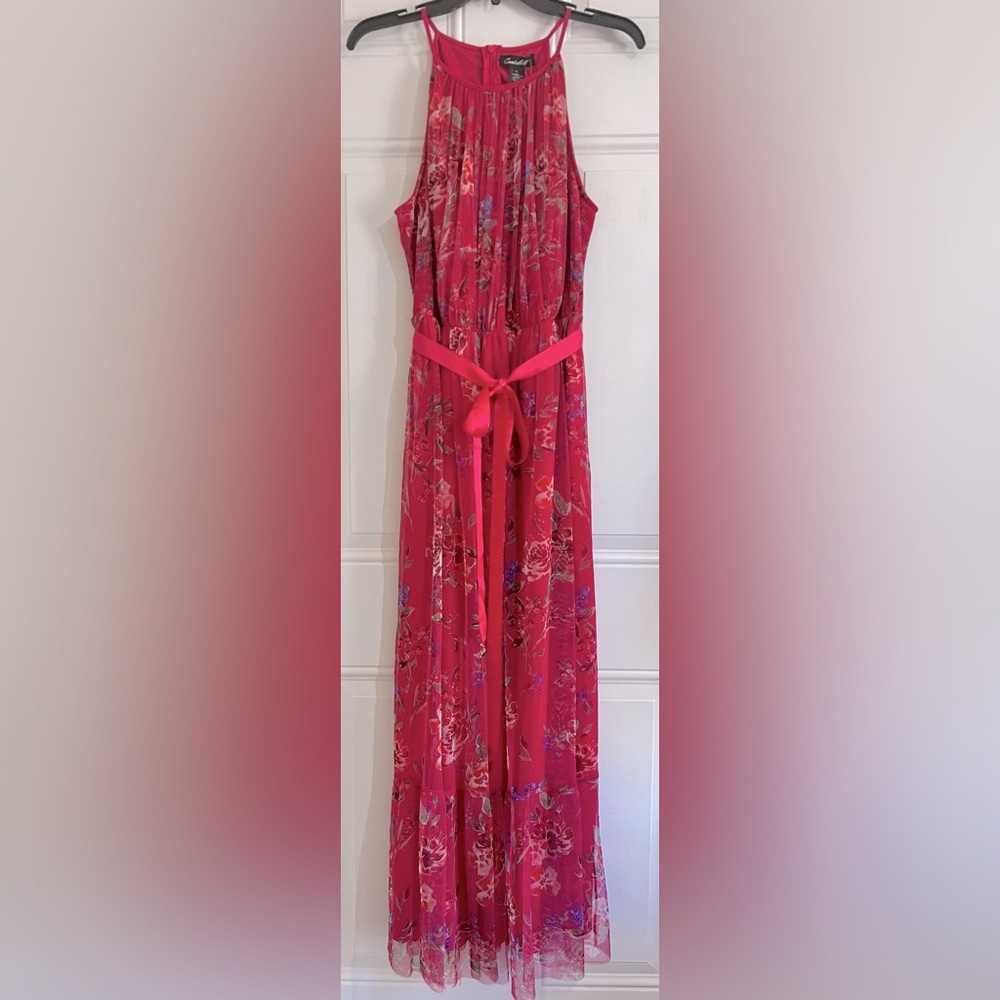 NWT Candalite Y2K Maxi Dress Size L Pink Floral Forest Fairy Whimsical Feminine‎